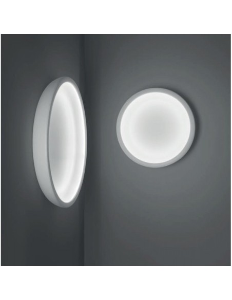 LAMPADA A PARETE/SOFFITTO STILNOVO REFLEXIO Ø65 BIANCO / BIANCO