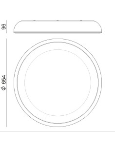 LAMPADA A PARETE/SOFFITTO STILNOVO REFLEXIO Ø65 CHOCOLATE / BIANCO 2