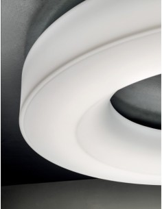 LAMPADA A PARETE/SOFFITTO STILNOVO SATURN WALL BIANCO 2