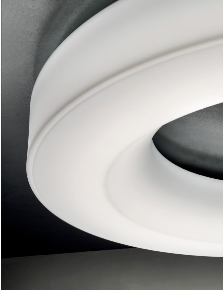 LAMPADA A PARETE/SOFFITTO STILNOVO SATURN WALL BIANCO