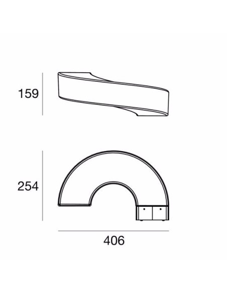 LAMPADA A PARETE/SOFFITTO STILNOVO SATURN WALL BIANCO