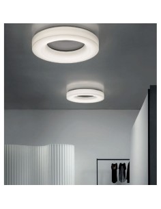 LAMPADA A PARETE/SOFFITTO STILNOVO SATURN CEILING Ø76 BIANCO 2