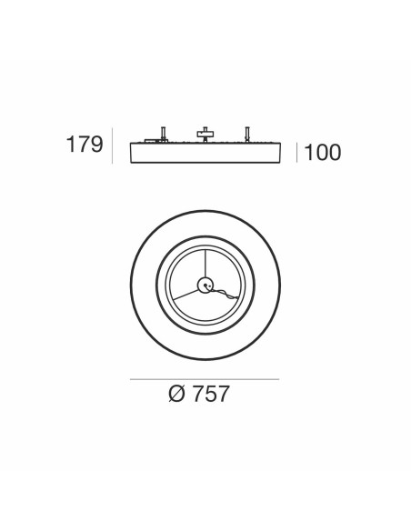 LAMPADA A PARETE/SOFFITTO STILNOVO SATURN CEILING Ø76 BIANCO