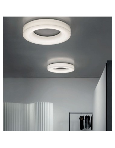 LAMPADA A PARETE/SOFFITTO STILNOVO SATURN CEILING Ø115 BIANCO