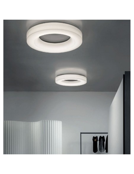 LAMPADA A PARETE/SOFFITTO STILNOVO SATURN CEILING Ø115 BIANCO