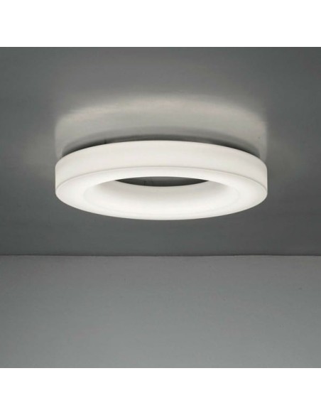 LAMPADA A PARETE/SOFFITTO STILNOVO SATURN CEILING Ø115 BIANCO