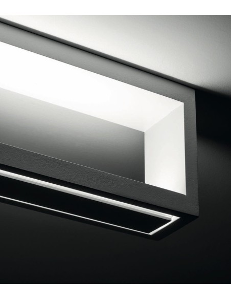 LAMPADA A PARETE/SOFFITTO STILNOVO TABLET CEILING NERO