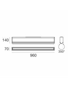 LAMPADA A PARETE/SOFFITTO STILNOVO TABLET CEILING NERO 2