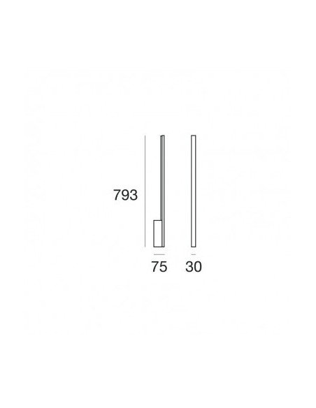 LAMPADA A PARETE STILNOVO XILEMA WALL L79 BIANCO