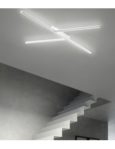 LAMPADA A PARETE/SOFFITTO STILNOVO XILEMA L160 ALLUMINIO LUCIDO