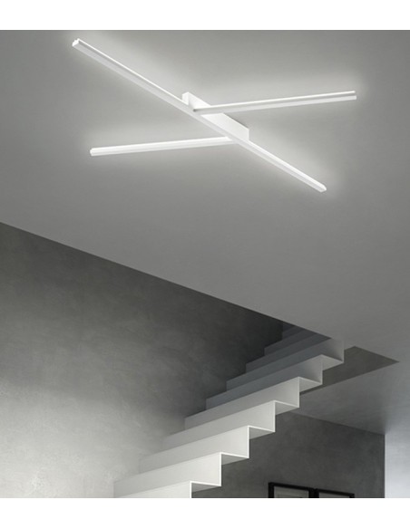 LAMPADA A PARETE/SOFFITTO STILNOVO XILEMA L160 ALLUMINIO LUCIDO