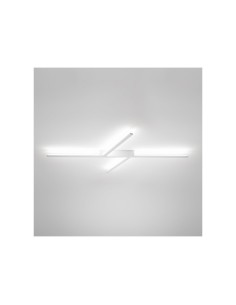 LAMPADA A PARETE/SOFFITTO STILNOVO XILEMA L160 ALLUMINIO LUCIDO 2