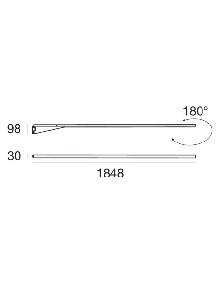 LAMPADA A PARETE STILNOVO XILEMA REGOLABILE ALLUMINIO LUCIDO