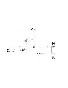 LAMPADA A PARETE/SOFFITTO STILNOVO XILEMA SYSTEM GIUNZIONE ELETTRIFICATA ANGOLARE BIANCO 2