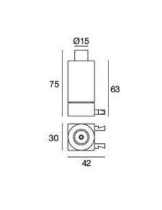 LAMPADA A PARETE/SOFFITTO STILNOVO XILEMA SYSTEM TAPPO DI CHIUSURA BIANCO 2