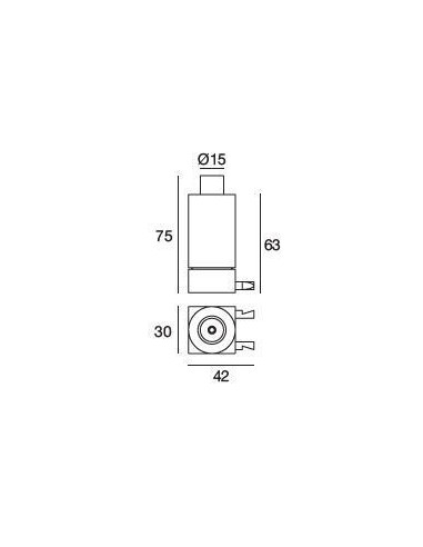 LAMPADA A PARETE/SOFFITTO STILNOVO XILEMA SYSTEM TAPPO DI CHIUSURA BIANCO