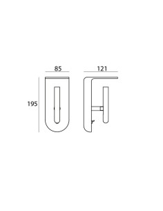 LAMPADA A PARETE STILNOVO 2NIGHTS SWITCH CON FILTRI LUCE INCLUSI NERO / NERO 2