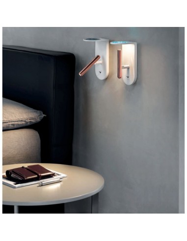 LAMPADA A PARETE STILNOVO 2NIGHTS SWITCH CON FILTRI LUCE INCLUSI BIANCO / ORO ROSA