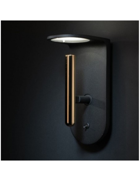 LAMPADA A PARETE STILNOVO 2NIGHTS SWITCH CON FILTRI LUCE INCLUSI NERO / ORO