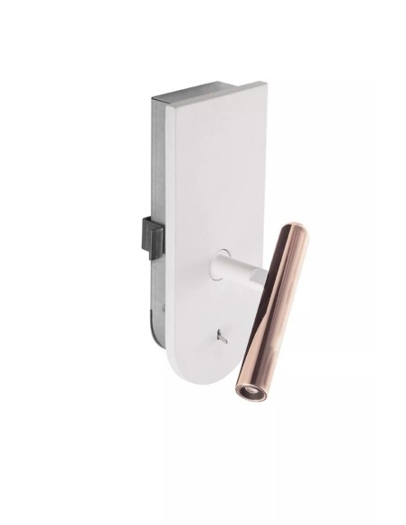 LAMPADA A PARETE STILNOVO 1NIGHTS SWITCH BIANCO / ORO ROSA