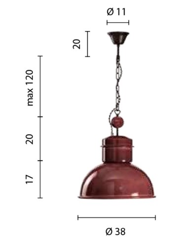 LAMPADARIO A SOSPENSIONE ENGINE IN CERAMICA OTTANIO E27