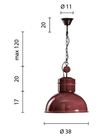 LAMPADARIO A SOSPENSIONE ENGINE IN CERAMICA OTTANIO E27