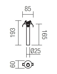LAMPADA SEMINCASSO ORIENTABILE KANJI 2