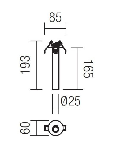 LAMPADA SEMINCASSO ORIENTABILE KANJI