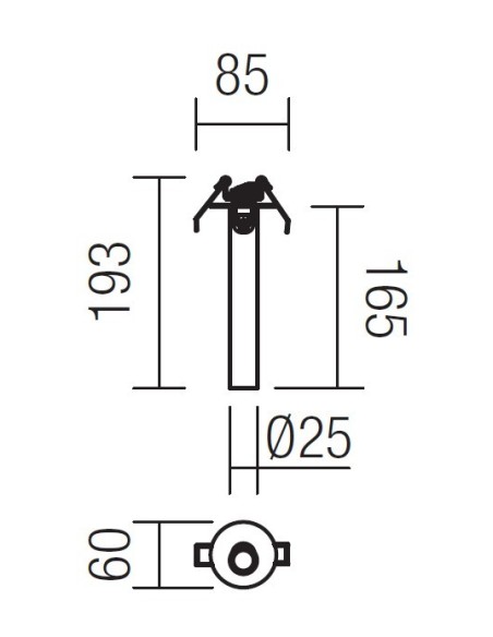 LAMPADA SEMINCASSO ORIENTABILE KANJI