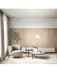 RAIN SOSPENSIONE ORO SPECCHIATO, VETRO BOROSILICATO 2