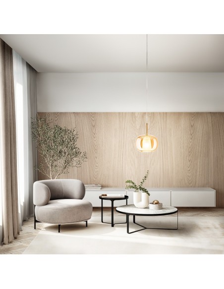 RAIN SOSPENSIONE ORO SPECCHIATO, VETRO BOROSILICATO