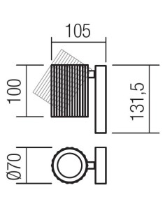 LAMPADA APPLIQUE ORIENTABILE DELPHI 2