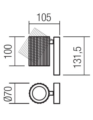 LAMPADA APPLIQUE ORIENTABILE DELPHI