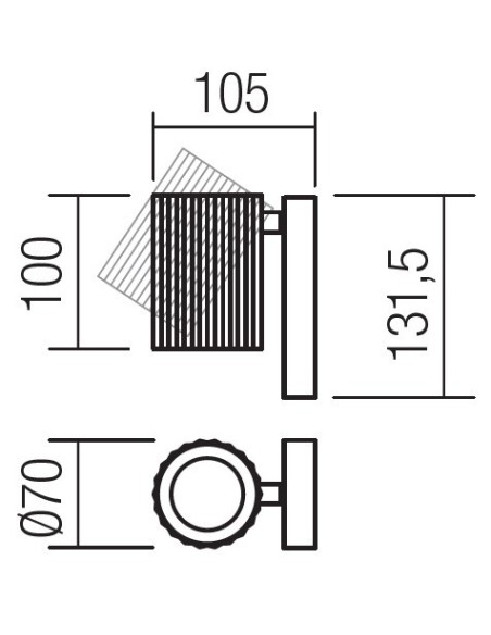 LAMPADA APPLIQUE ORIENTABILE DELPHI