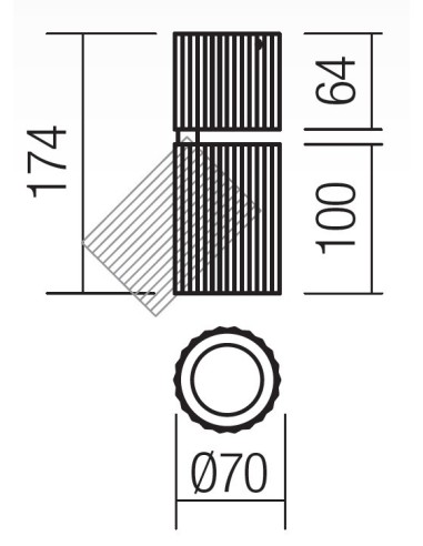 LAMPADA A SOFFITTO ORIENTABILE DELPHI