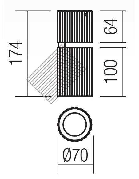 LAMPADA A SOFFITTO ORIENTABILE DELPHI