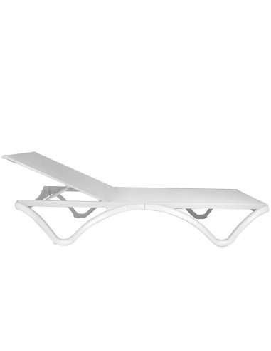 LETTINO IN ALLUMINIO VERNICIATO E POLIPROPILENE TESSUTO IN TEXTILENE, RUOTE POSTERIORI