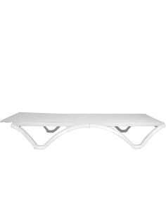 LETTINO IN ALLUMINIO VERNICIATO E POLIPROPILENE TESSUTO IN TEXTILENE, RUOTE POSTERIORI 2