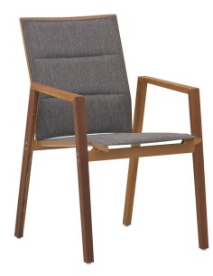 POLTRONCINA IN TEAK CON TESSUTO IDROREPELLENTE