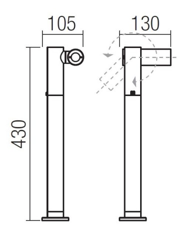 MINIPROIETTORE ORIENTABILE DA ESTERNO OBLIK