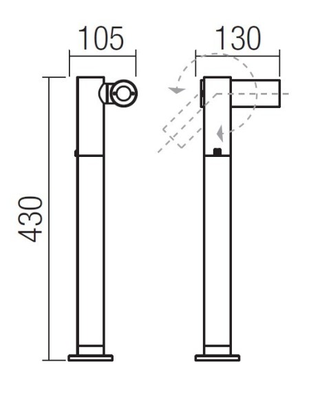 MINIPROIETTORE ORIENTABILE DA ESTERNO OBLIK