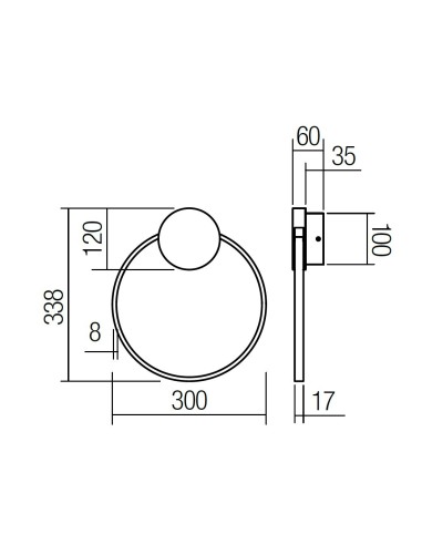 LAMPADA A PARETE ATOM 300mm