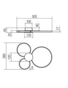 LAMPADA A SOFFITTO ATOM 2