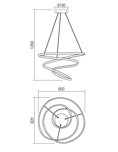 LAMPADA A SOSPENSIONE SINTRA BIANCO OPACO