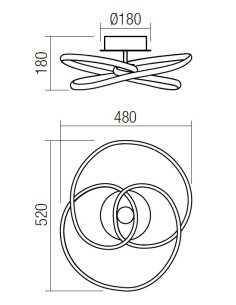 LAMPADA A SOFFITTO SINTRA BIANCO OPACO 2