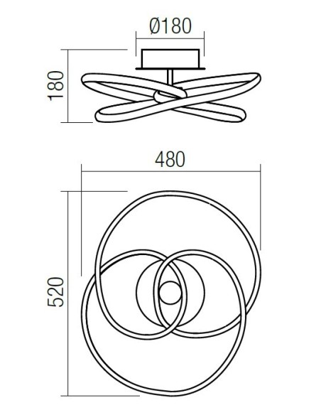 LAMPADA A SOFFITTO SINTRA BIANCO OPACO