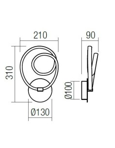 LAMPADA A PARETE SINTRA BIANCO OPACO 2