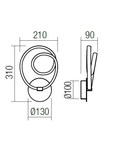 LAMPADA A PARETE SINTRA BIANCO OPACO