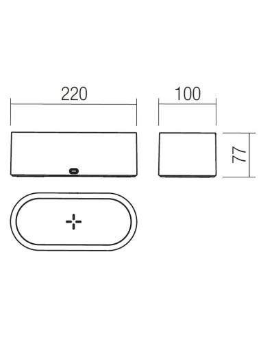 LAMPADA DA TAVOLO LUMERA CON RICARICA WIRELESS