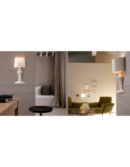 ALI E BABA APPLIQUE IN CERAMINA BIANCO LUCIDO